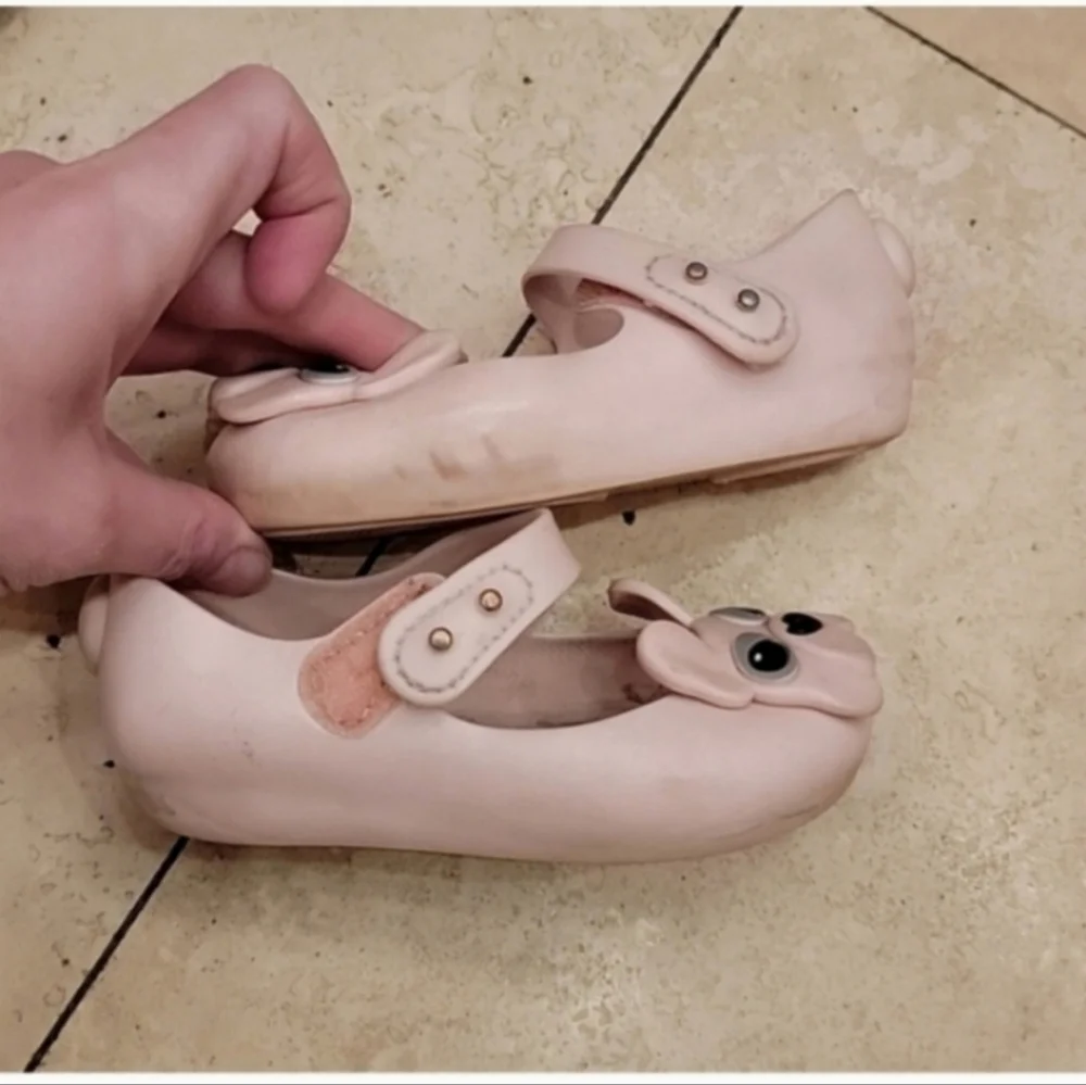 Mini Melissa Pink Puppy Face Shoes